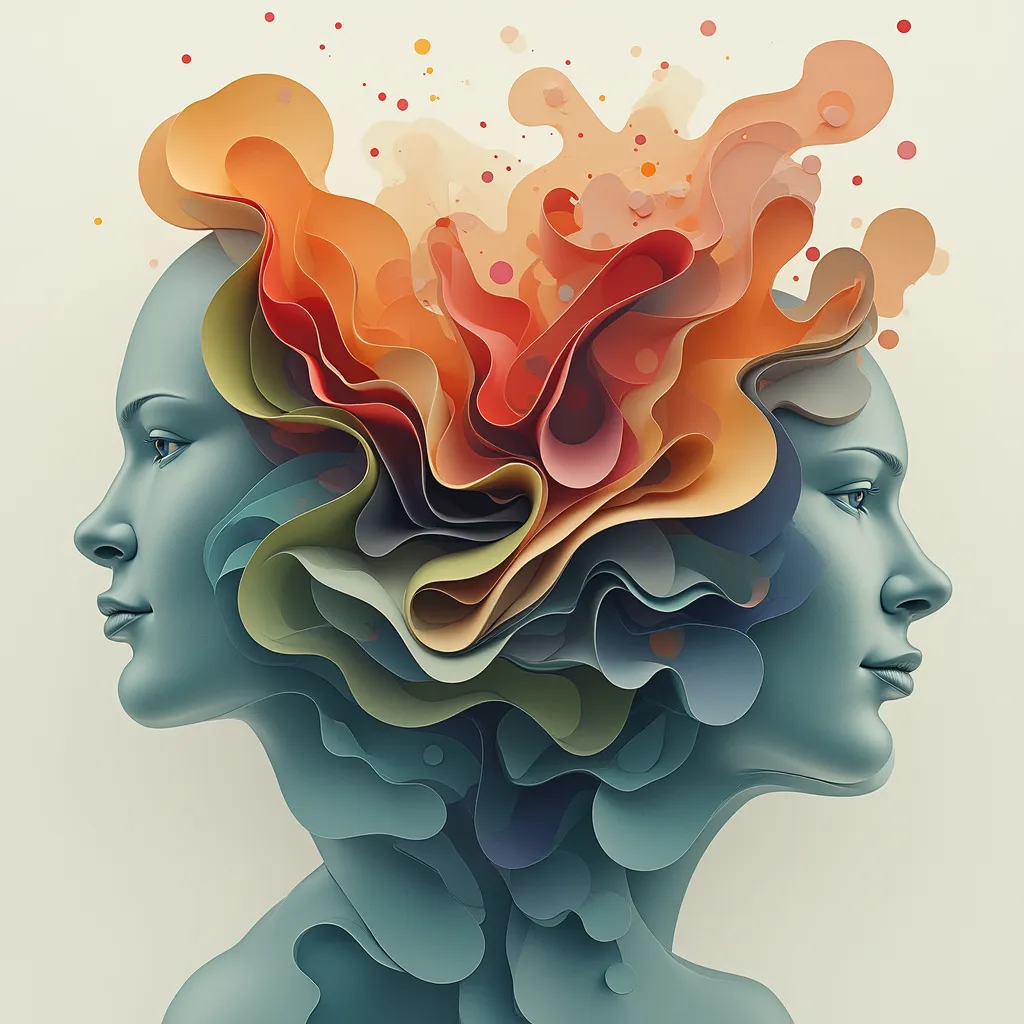 Abstract representation of growth and collaboration with biomorphic elements