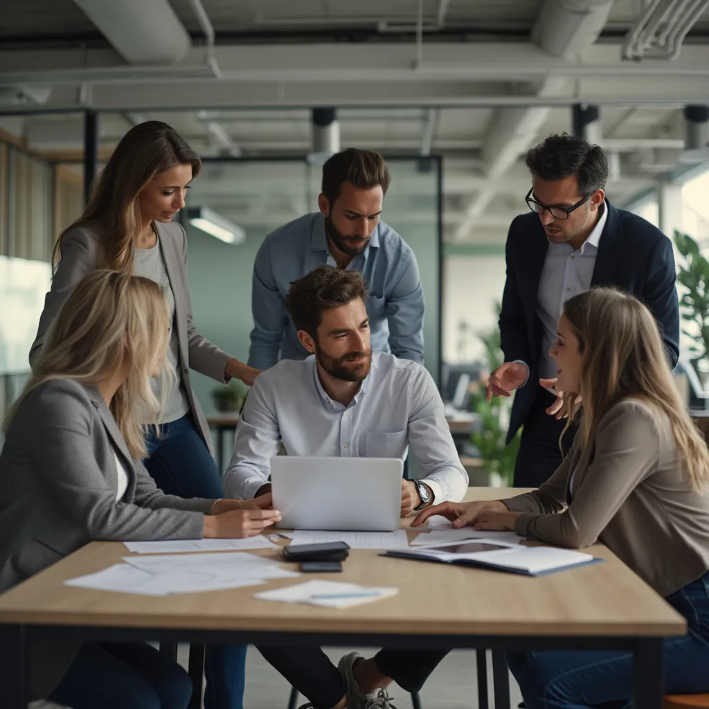 Team collaboration on a business project